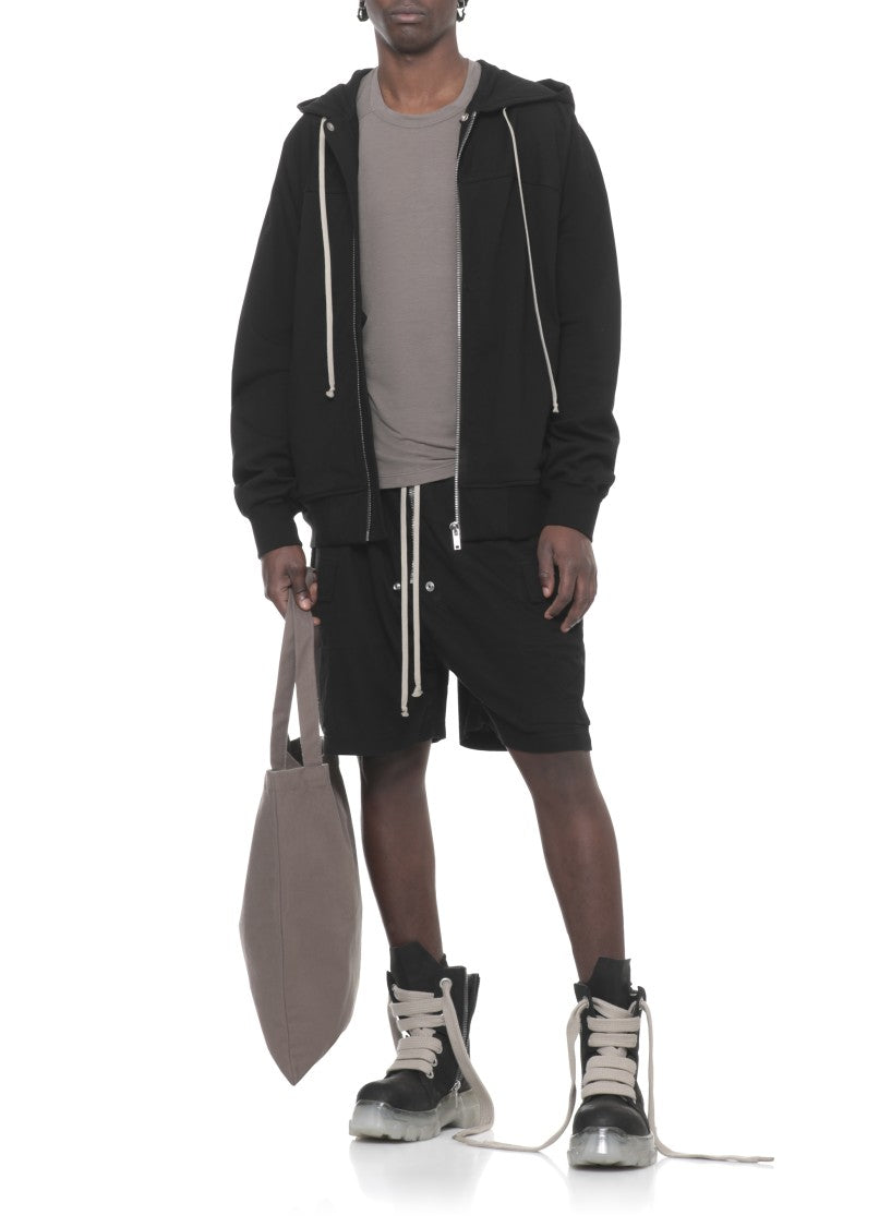 Rick Owens Black Windbreaker Zip Hoodie