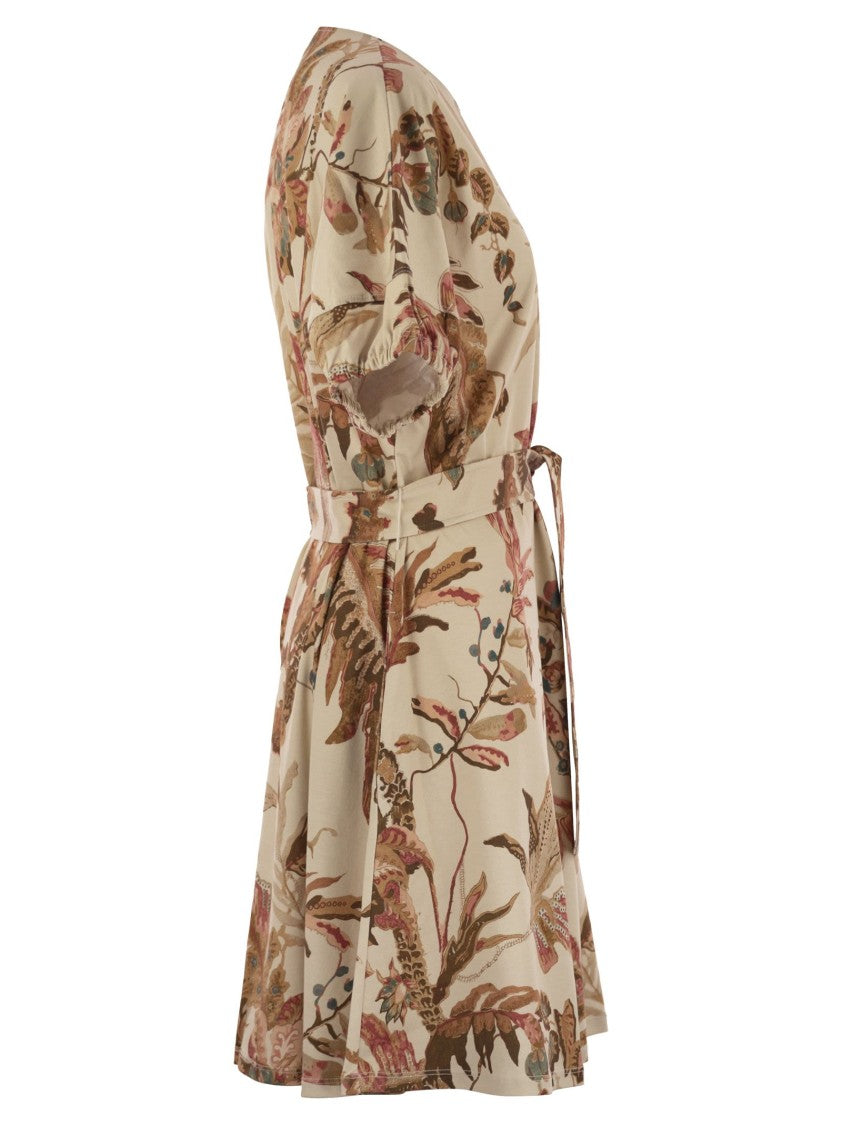 Max Mara Genero - Printed Cotton T-Shirt Dress