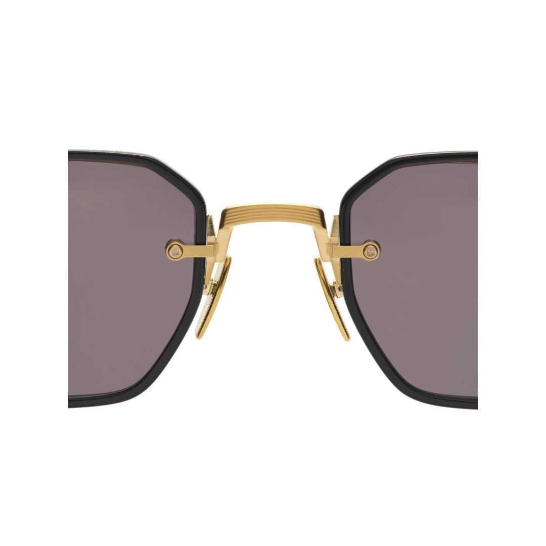 Akoni Aks-307 Geometric Octagonal Frame Sunglasses With Gold-Tone Accents