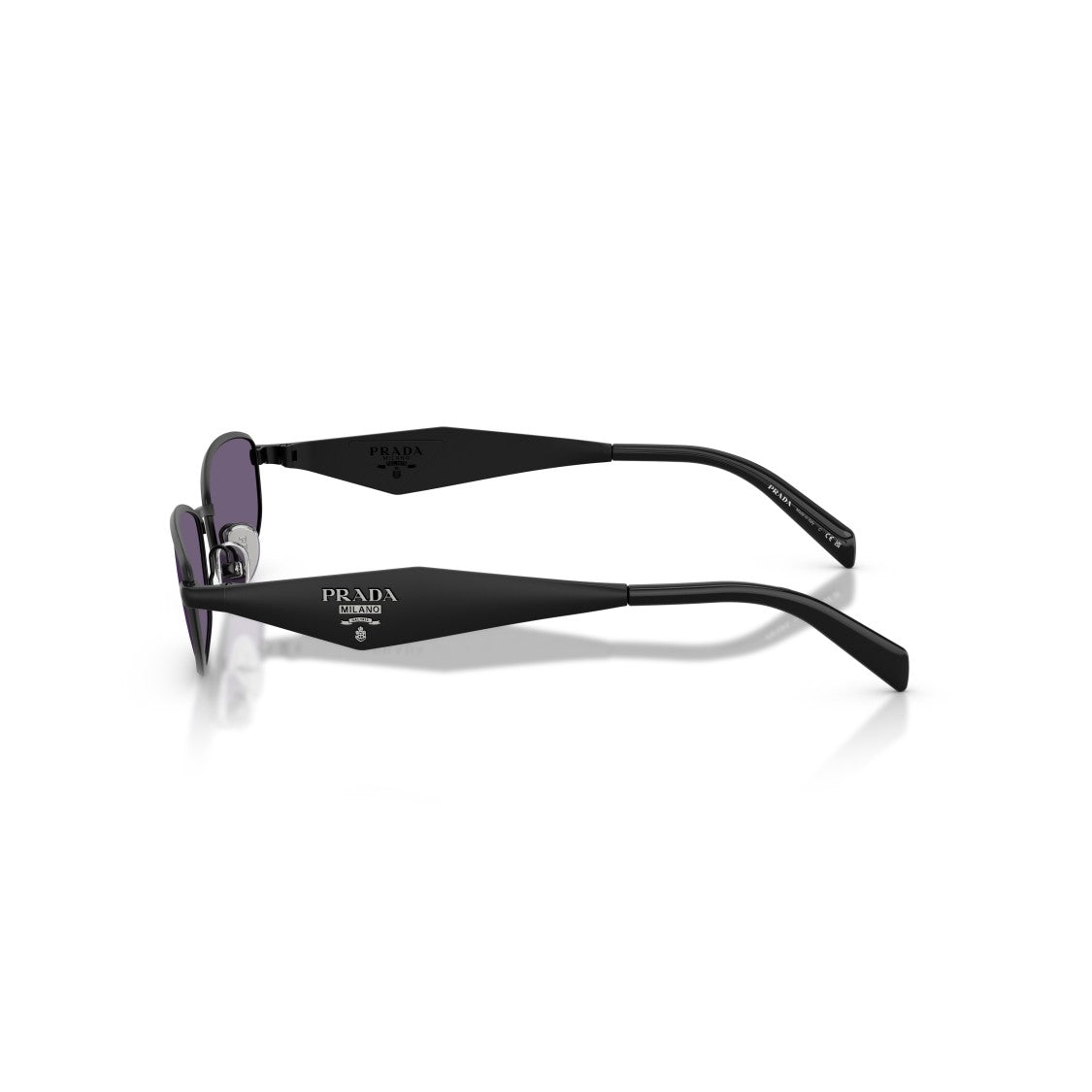 Prada 0Pr D51s Black Rectangular Metal Frame Sunglasses
