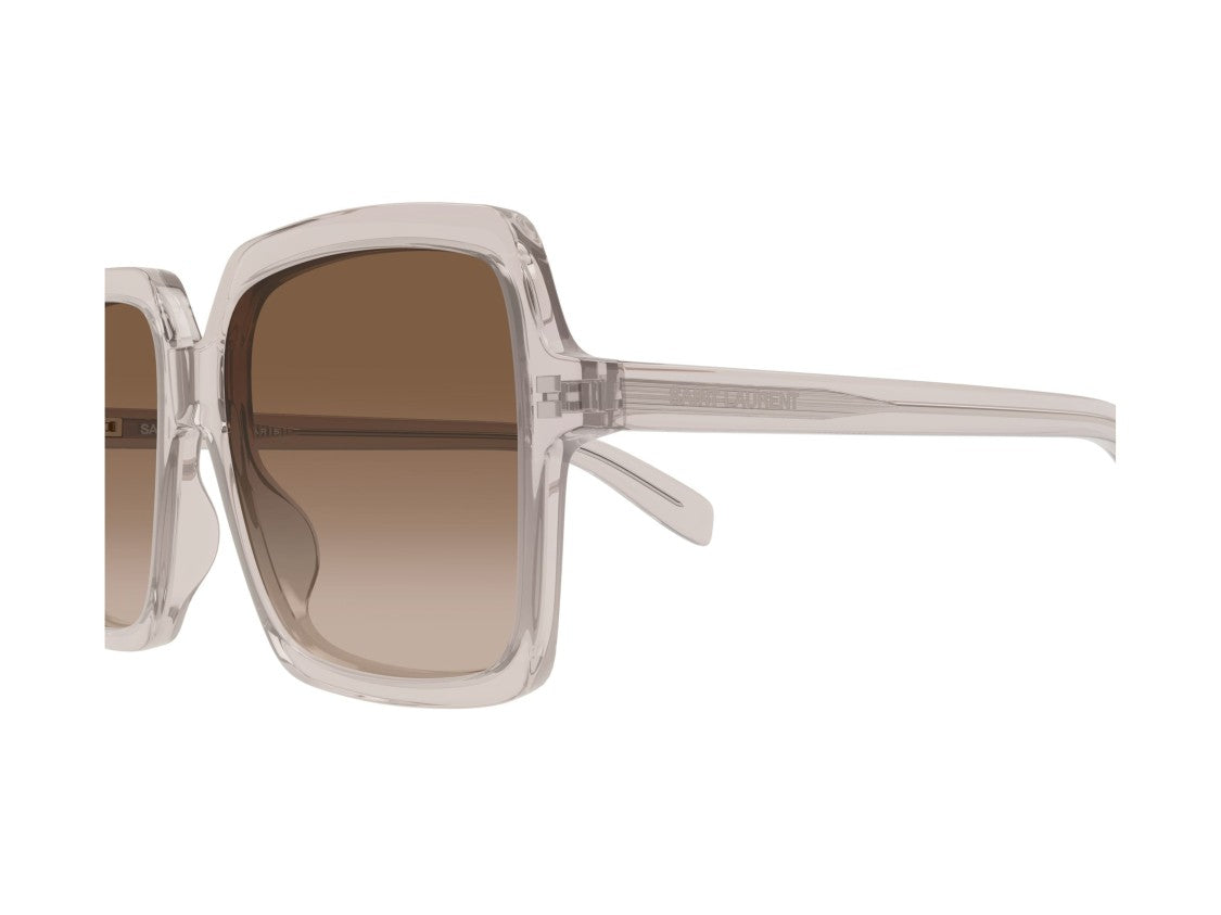 Saint Laurent Translucent Sl 174 Gradient Tint Oversized Square Acetate Sunglasses