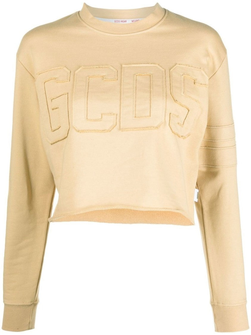 Gcds Band Logo Crop Sweatshirt