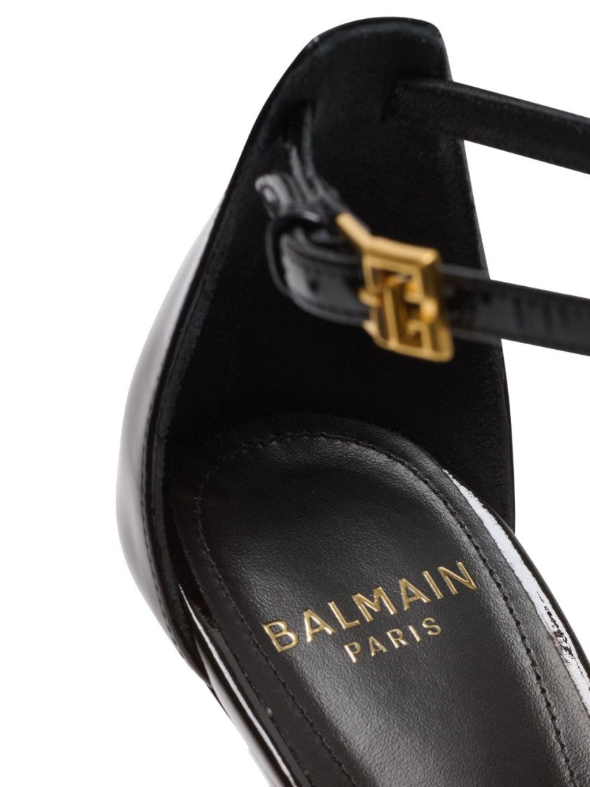 Balmain Black Silk And Nylon Pointed Pumps