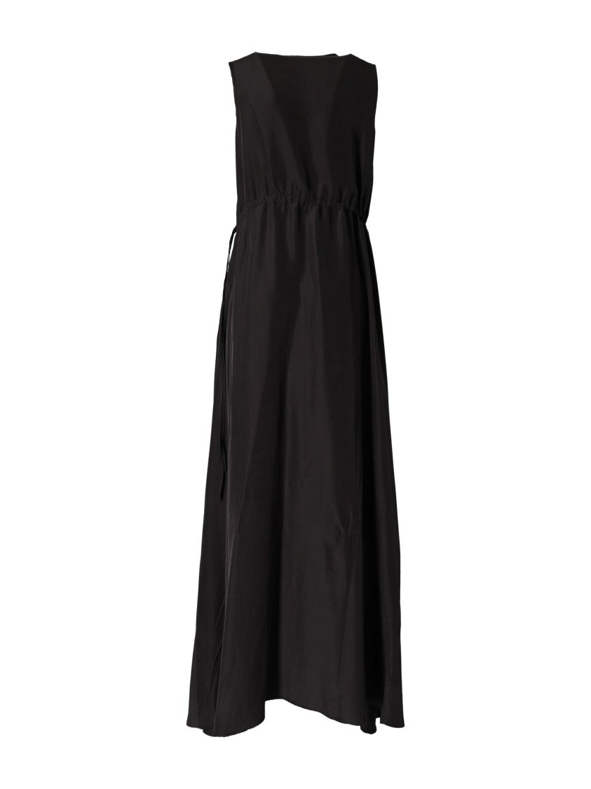 P.A.R.O.S.H. Sleeveless Deep V Neck Maxi Dress