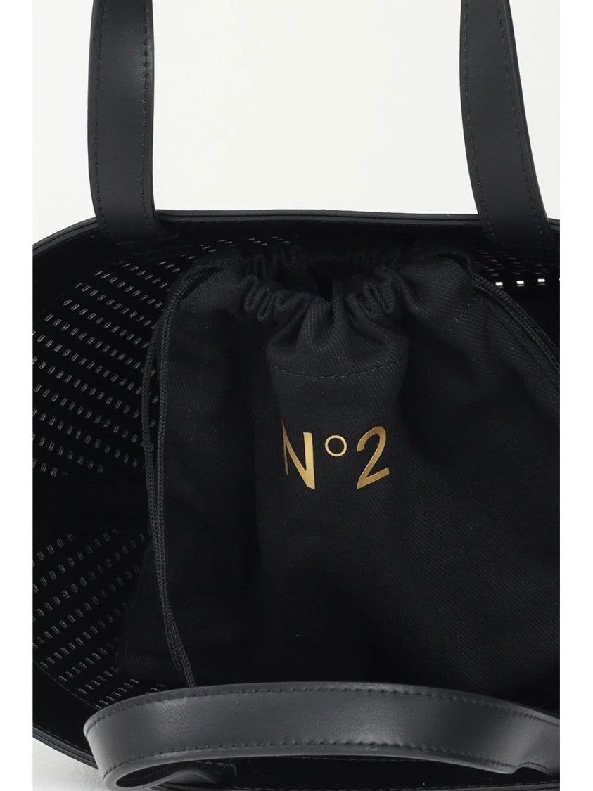 N°21 Perforated Handbag - Black