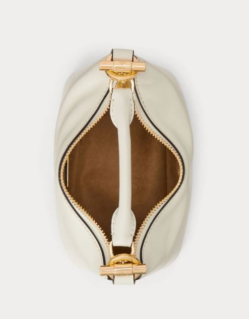Lauren Ralph Lauren Mini Blaike Bag In Smooth Nappa Leather With Brass Accents