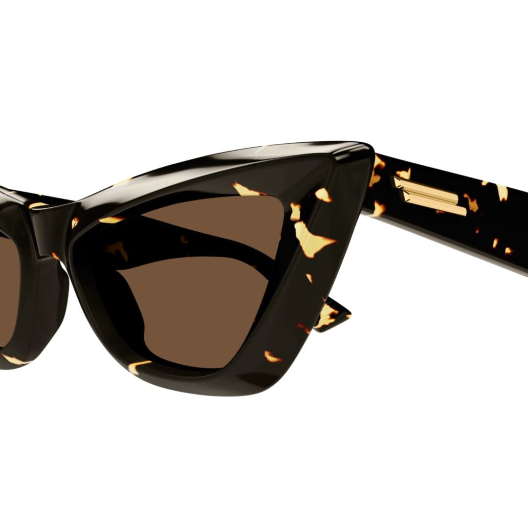 Bottega Veneta Bold Cat-Eye Sunglasses In Glossy Tortoiseshell Acetate