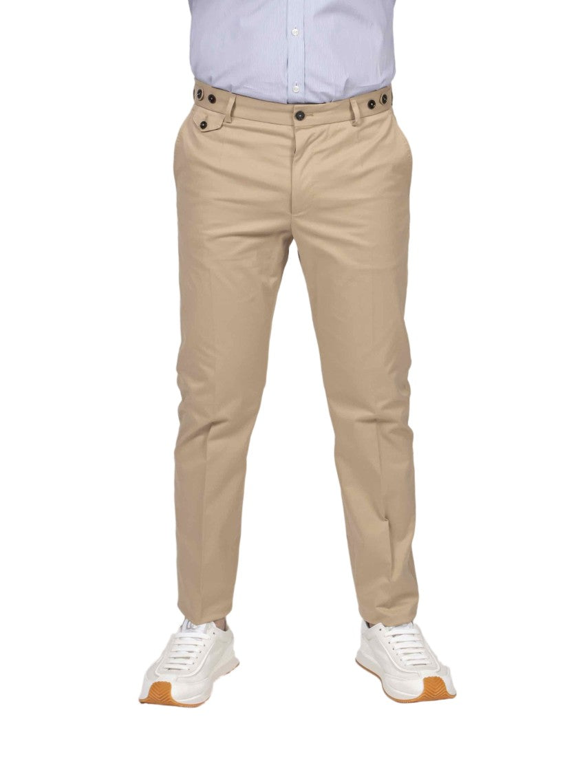Dolce & Gabbana Classic Beige Tailored Straight-Leg Pants