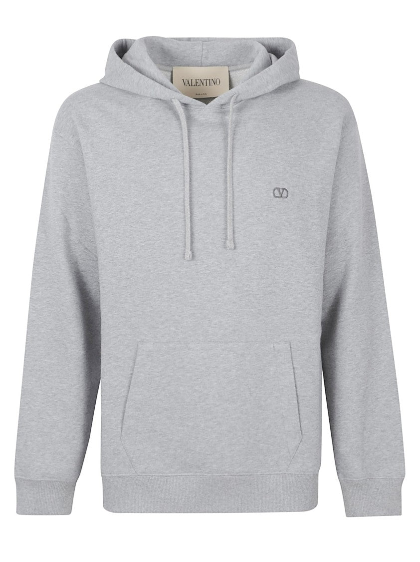 Valentino Garavani Regular Fit Hooded Sweatshirt With Vlogo Embroidery