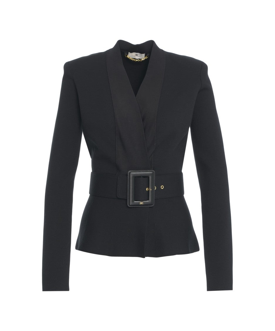 Elisabetta Franchi Blazer With Belt At The Waist