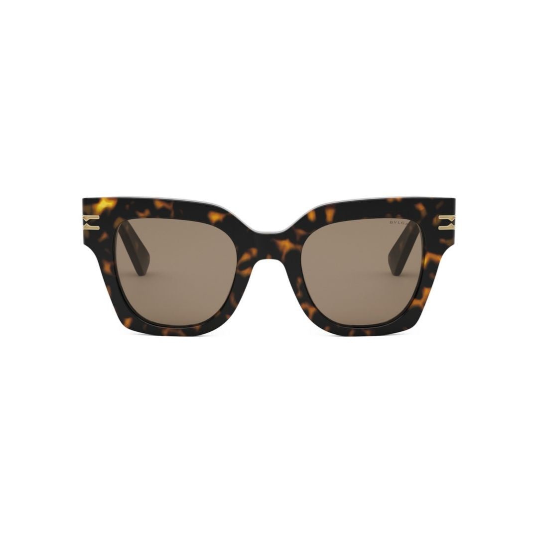 Bulgari Bv40013i Tortoiseshell Square Frame Sunglasses