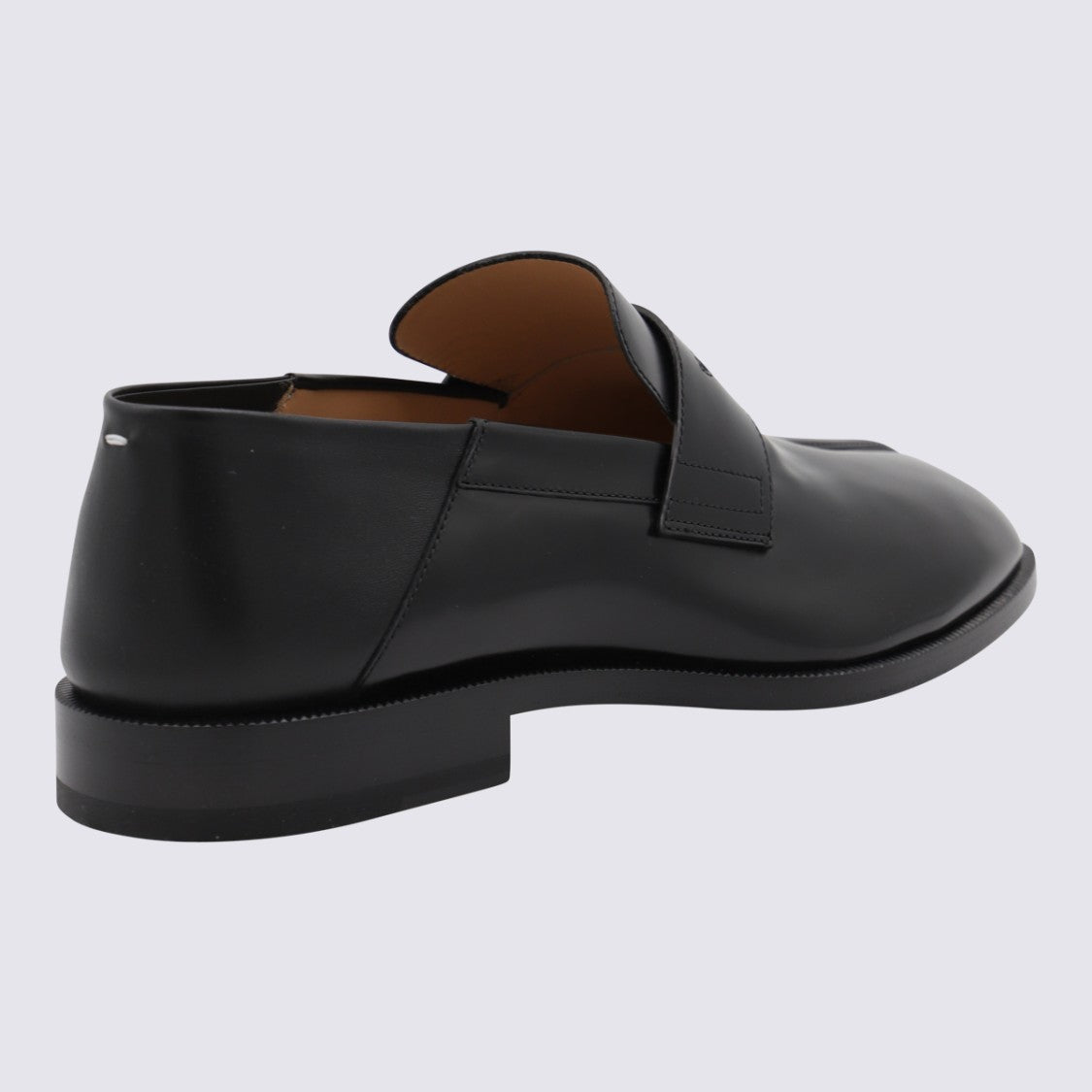 Maison Margiela Polished Leather Flat Shoes With Split-Toe Design