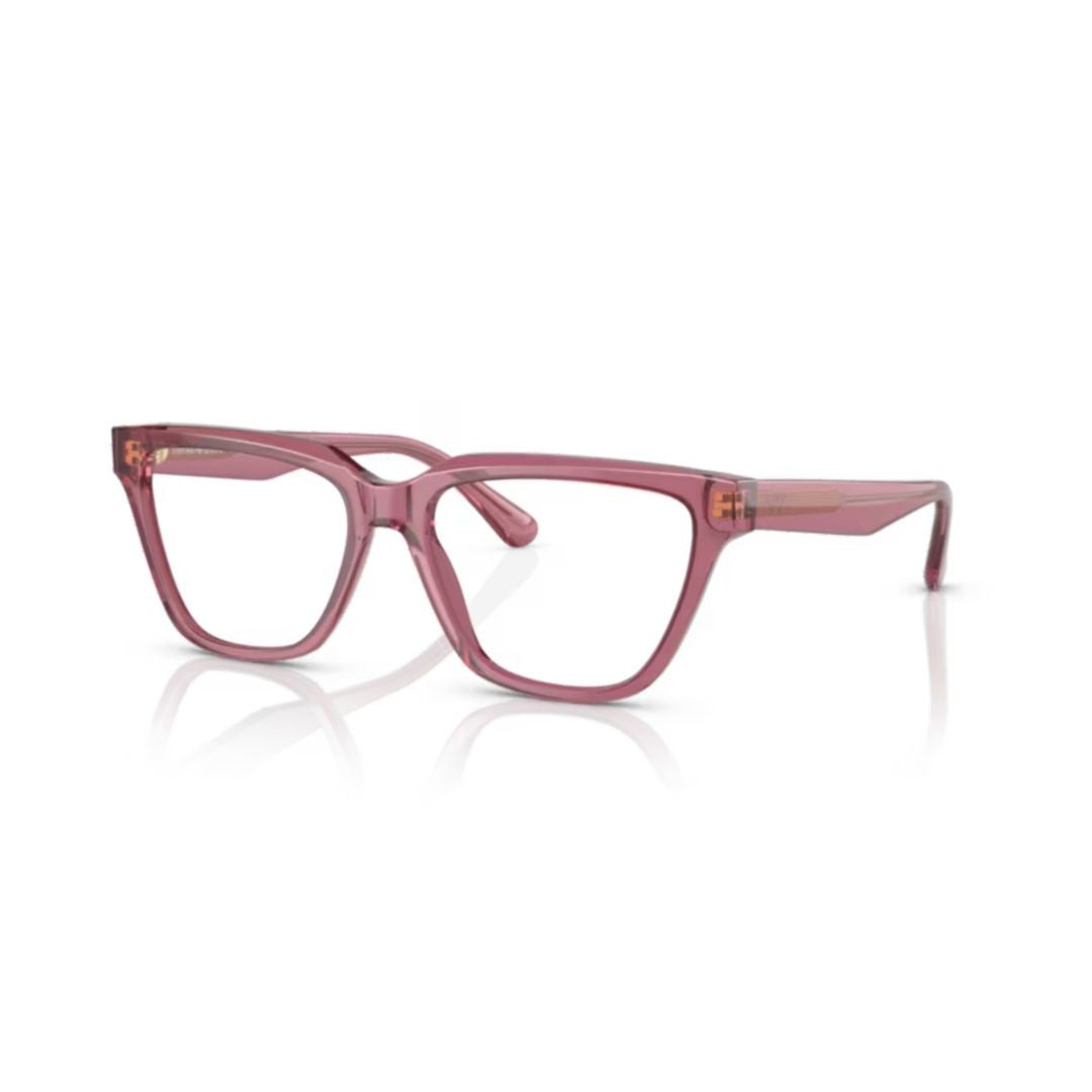 Emporio Armani 3208 Vista Oversized Square Frame Acetate Eyeglasses With Gold Accents