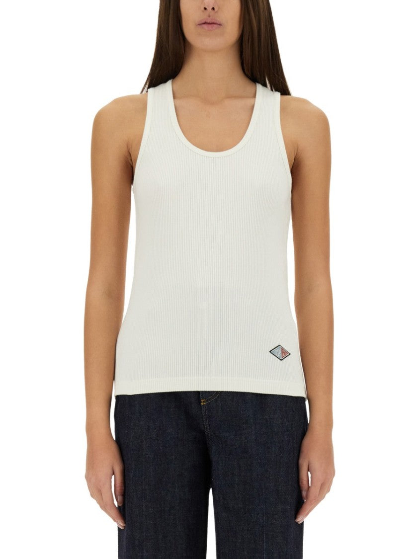 Bottega Veneta Ribbed Texture Cotton Jersey Top With Subtle Detailing