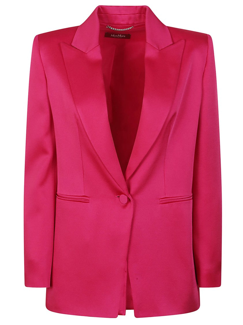 Max Mara Tailored Acetate Blazer With Sharp Lapel