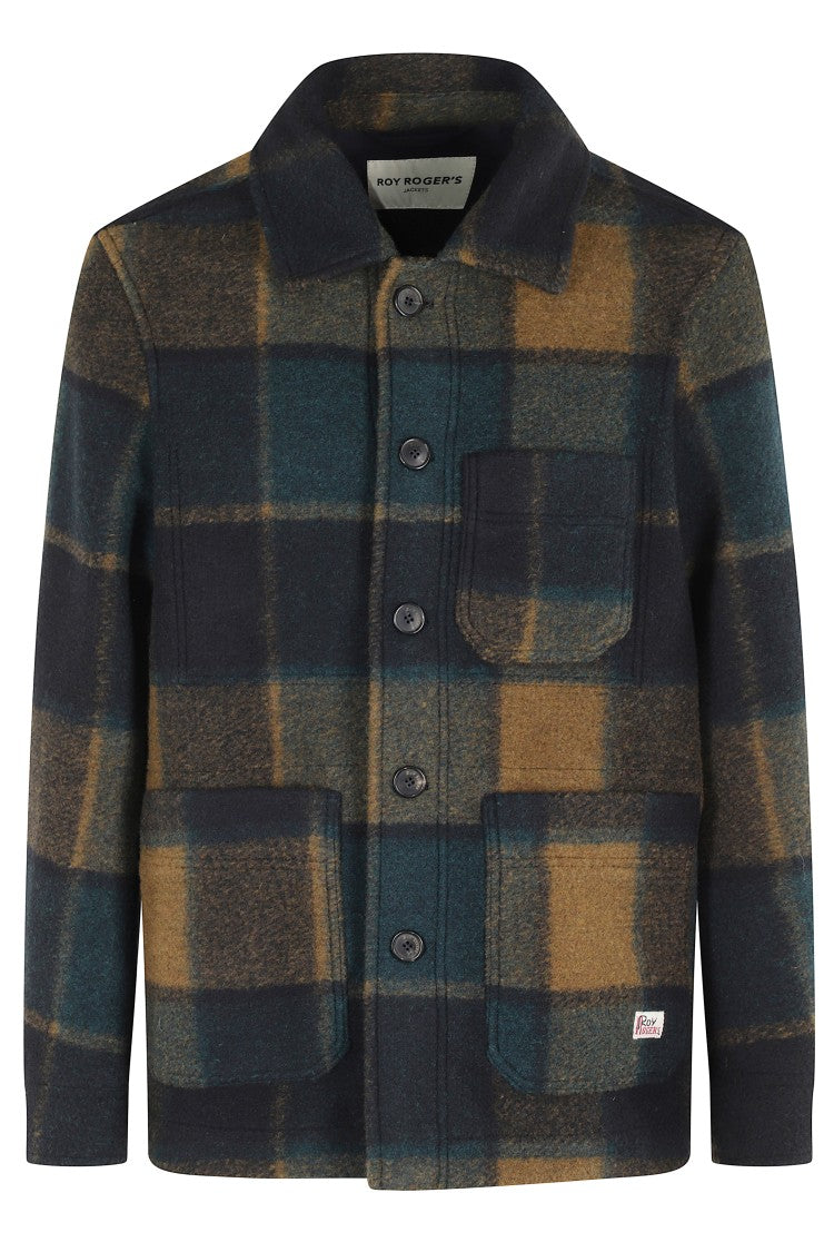 Roy Rogers Long-Sleeve Check-Pattern Over Shirt Jacket