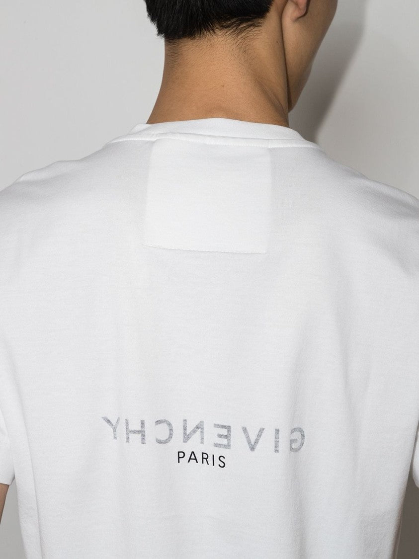 Givenchy White Cotton Logo-Print T-Shirt