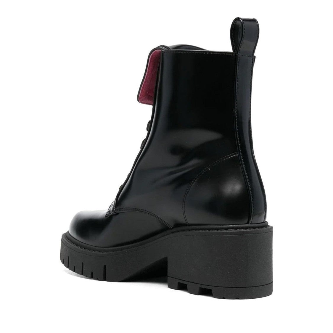 Chiara Ferragni Black Eyelike Eye Motif Block Heel Ankle Boots
