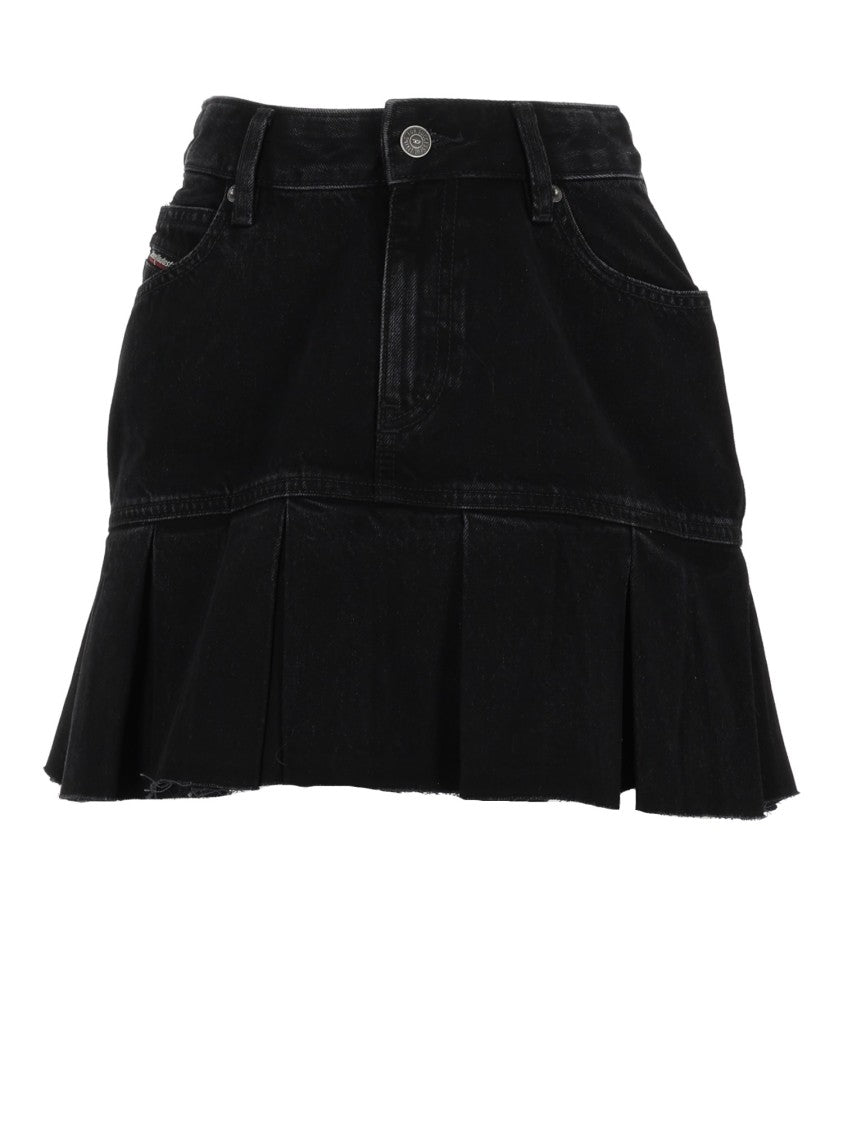 Diesel Black De-Reen Denim Mini Skirt