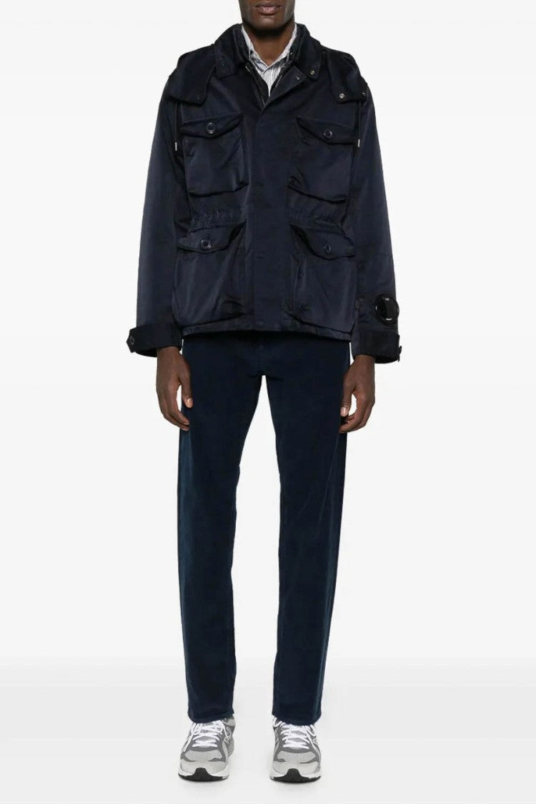 Stone Island Navy Cotton-Polyester Blend Corduroy Trousers