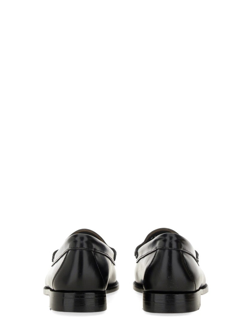 G.H. Bass Black Leather Penny Loafers