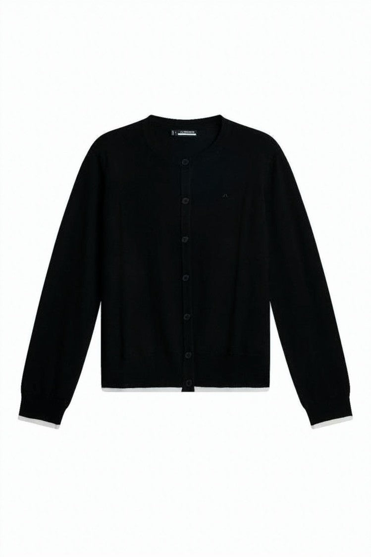 J Lindeberg Classic Black Merino Wool Knit Vest