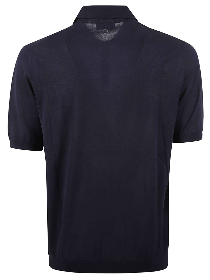 Ballantyne Classic Short-Sleeved Polo With Buttoned Placket