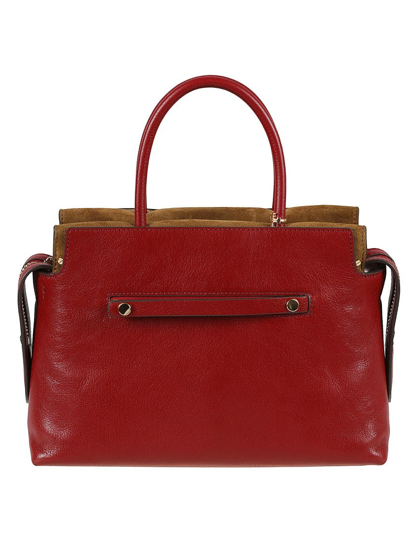 Tory Burch Calf Leather Bag With Suede Trim