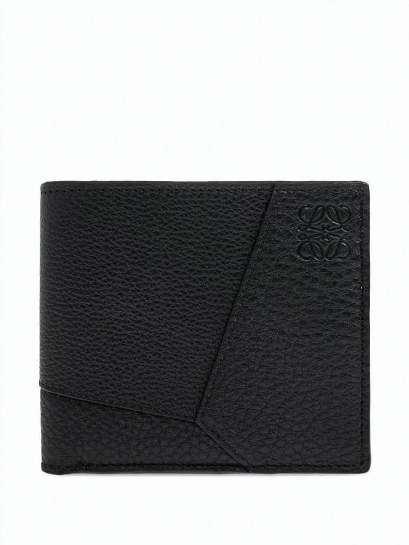 Loewe Textured Calf Leather Bifold Wallet With Geometric Design