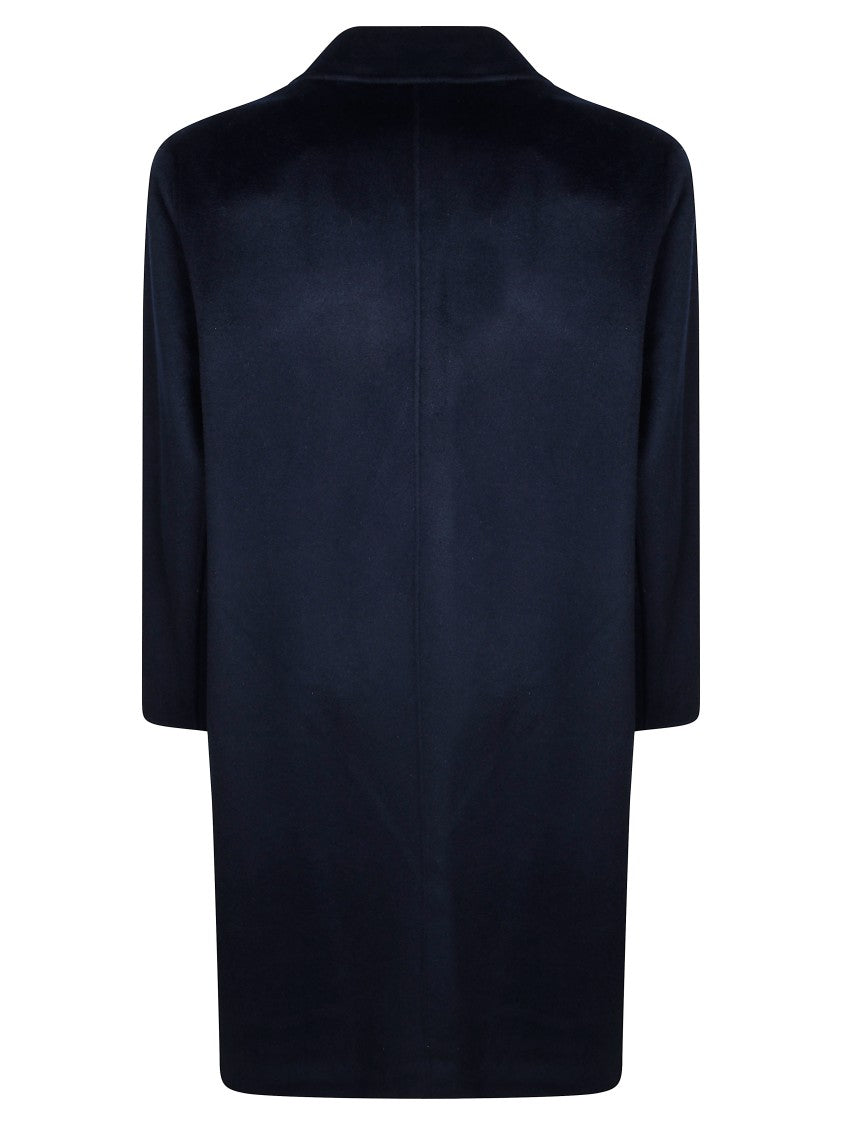 Amaranto Deep Navy Double-Breasted Overcoat