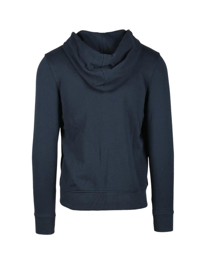 K-Way Blue Cotton Zip-Up Sweatshirt