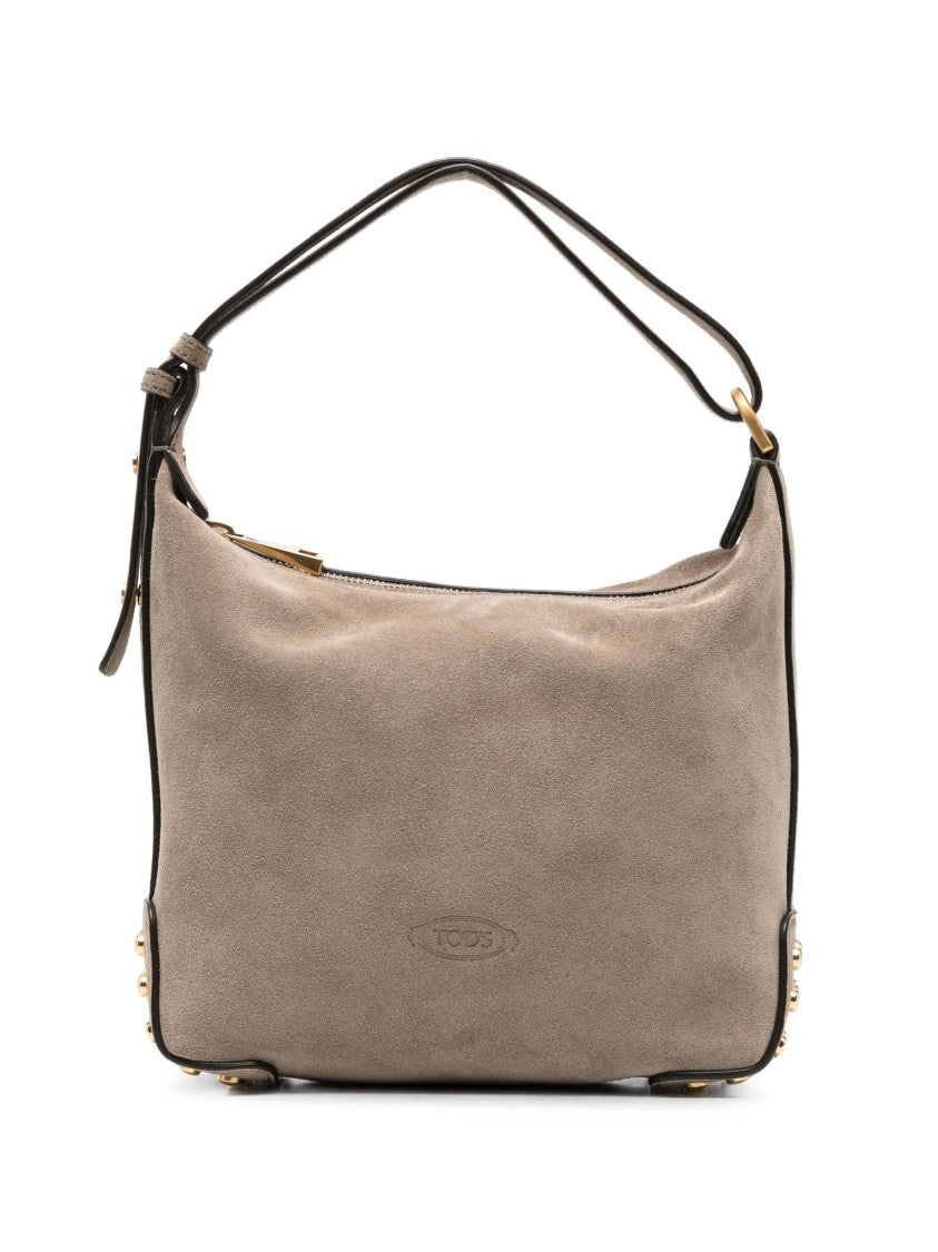 Tod's Rectangular Suede Mini Shoulder Bag With Adjustable Strap