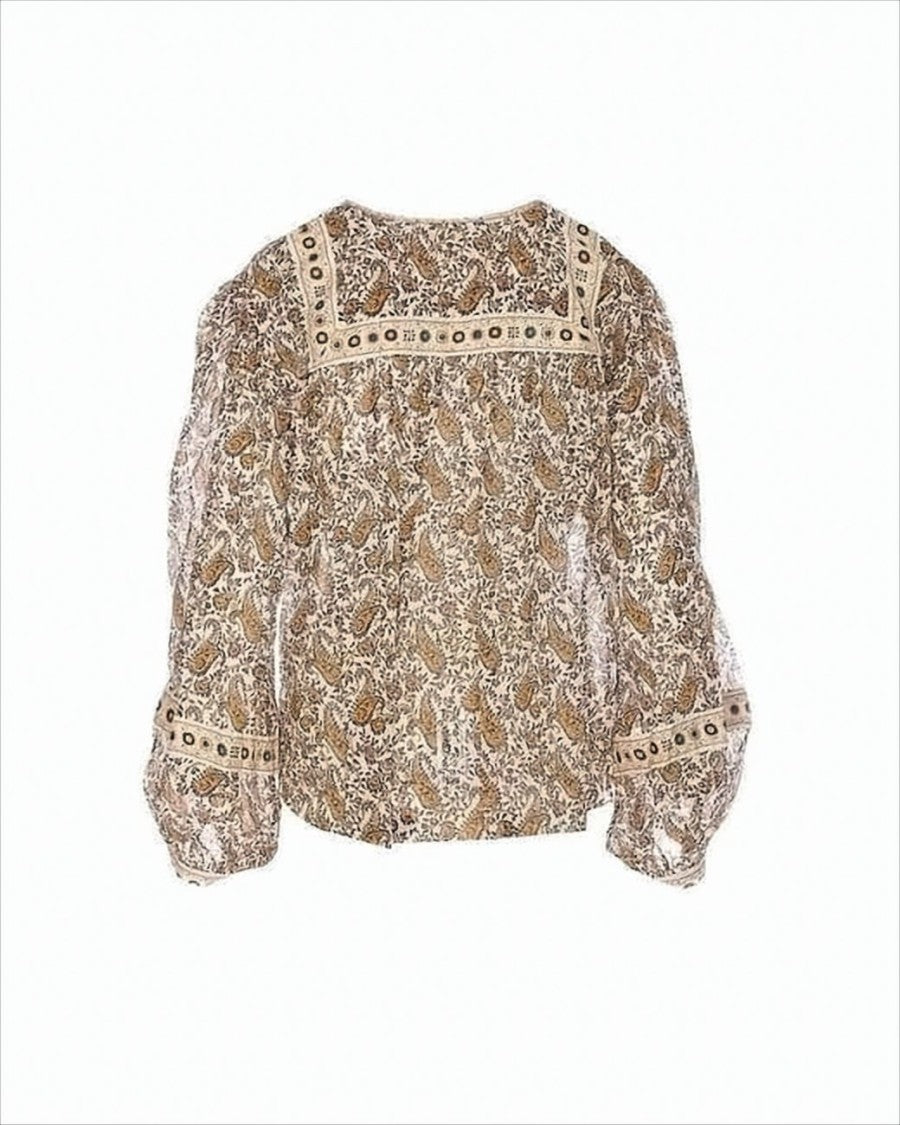 Isabel Marant Floral-Printed Cotton Blouse With Embroidered Detailing