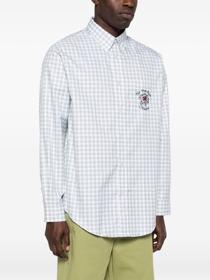 Drôle De Monsieur Light Checkered Button-Down Shirt