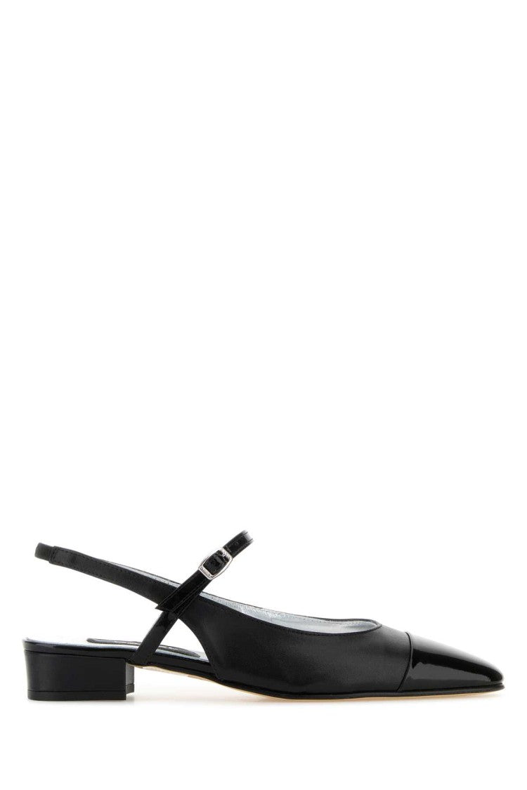 Carel Paris Black Leather Oceano Ballerinas