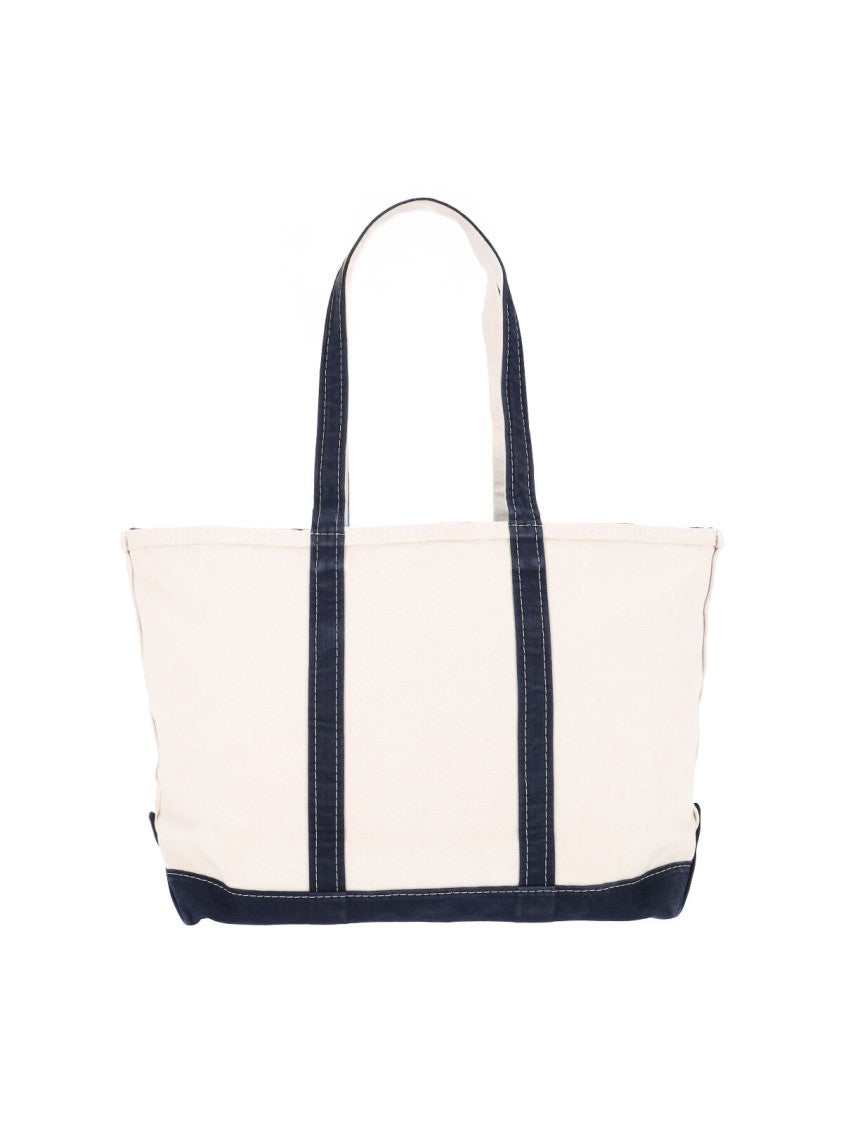 Polo Ralph Lauren Cream Canvas Big Pony Tote Bag