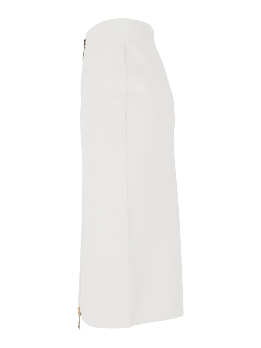 Elisabetta Franchi Knee-Length Zipper Fitted Mini Skirt