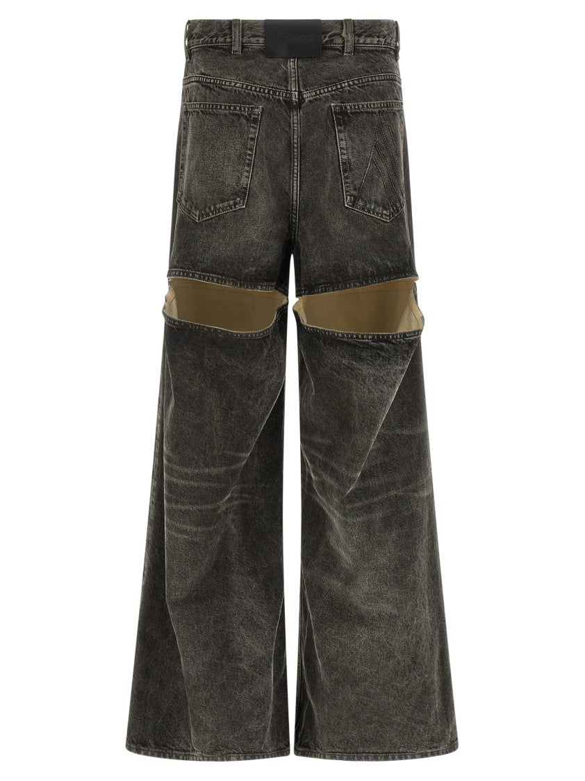 The Attico Stonewashed Denim Jeans