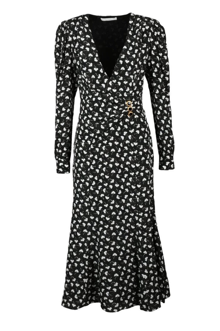 Alessandra Rich Long Mermaid Dress - Black/White