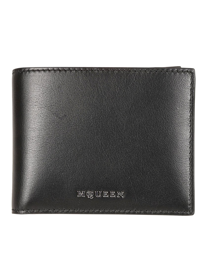 Alexander Mcqueen Smooth Leather Wallet With Design