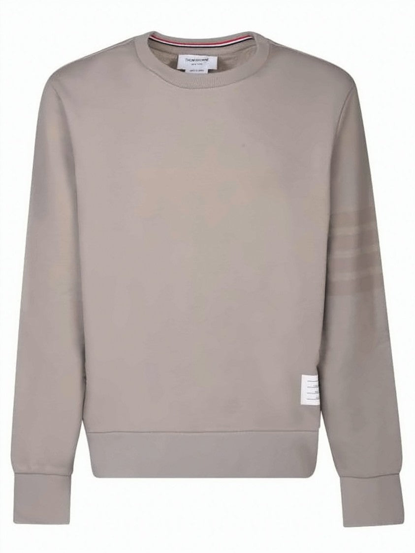 Thom Browne Tonal 4-Bar Classic Loopback Crewneck Sweatshirt