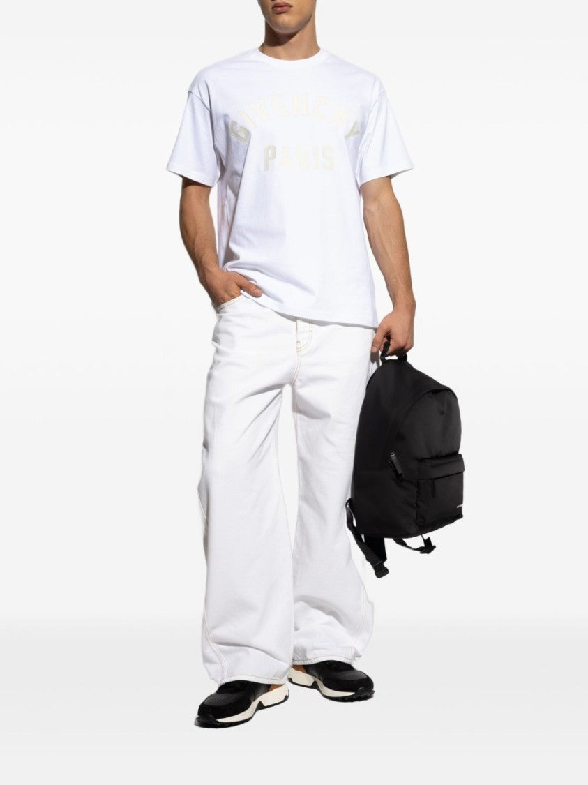 Givenchy Relaxed Fit White T-Shirt With Embroidered Logo