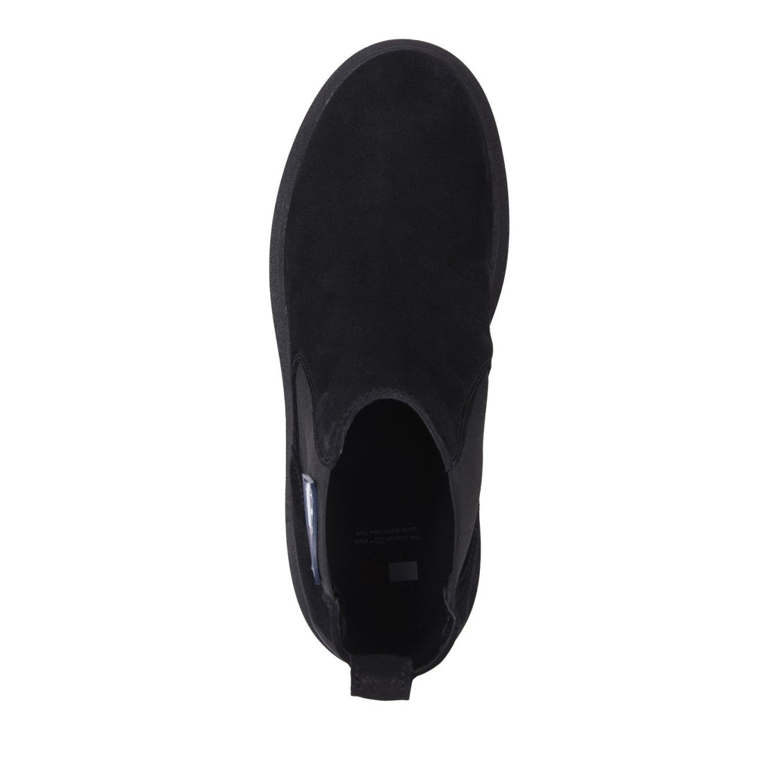 Tommy Jeans Black Chunky Sole Suede Chelsea Boots