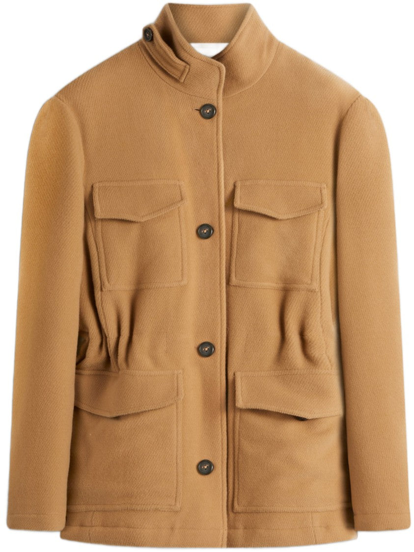 Ballantyne Structured High Collar Jacket With Utility Pockets