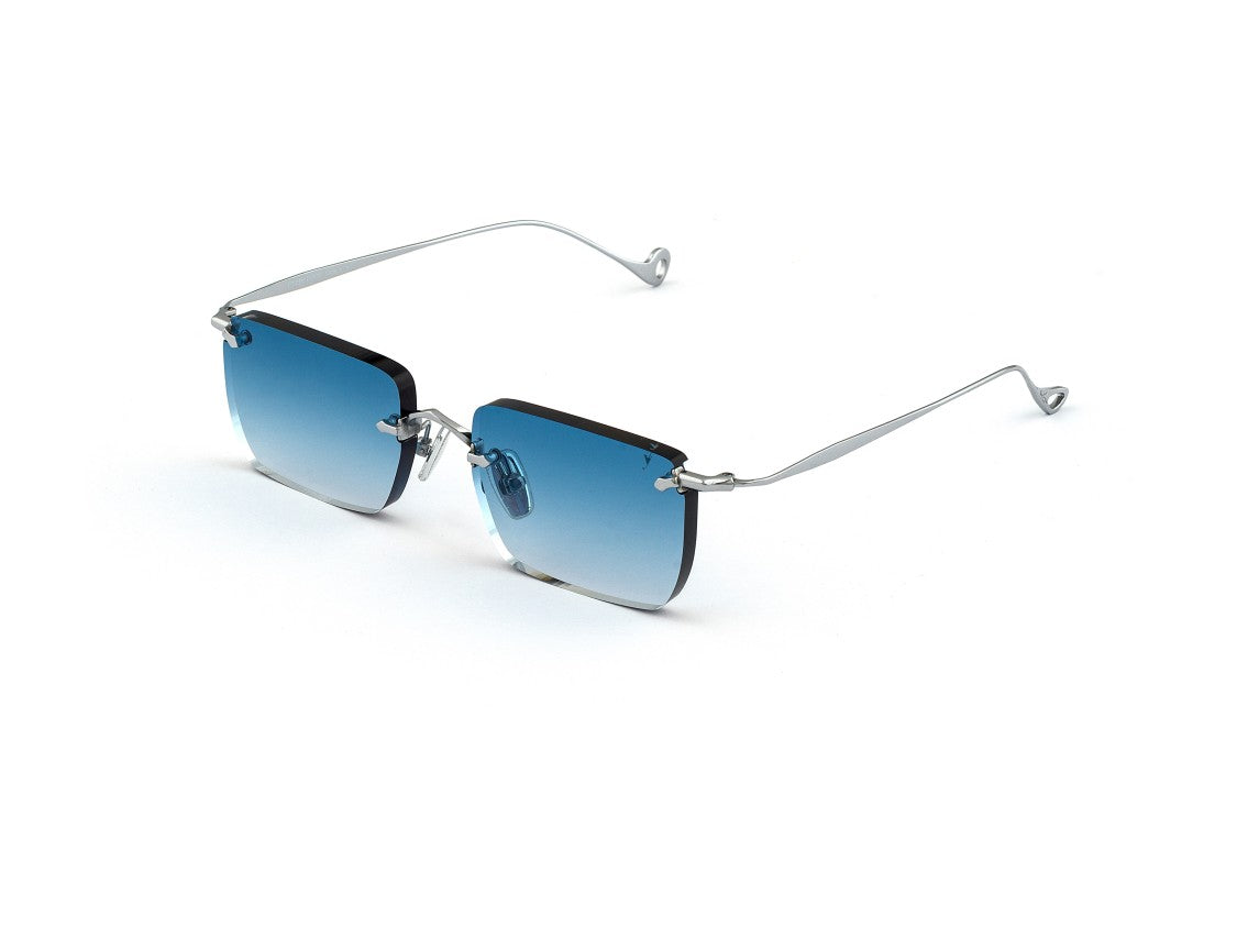 Eyepetizer Blue Etherege Gradient Rimless Square Sunglasses