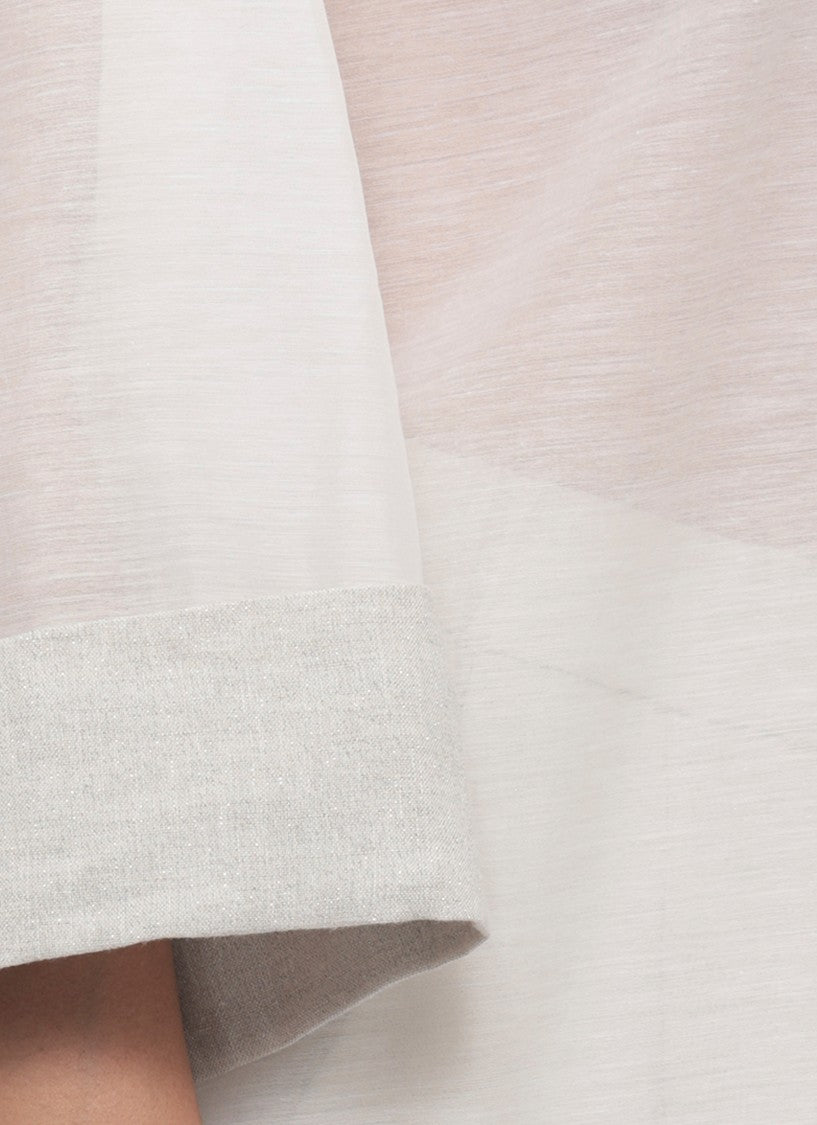 Panicale Ivory Cotton-Silk 3/4 Sleeve Shirt