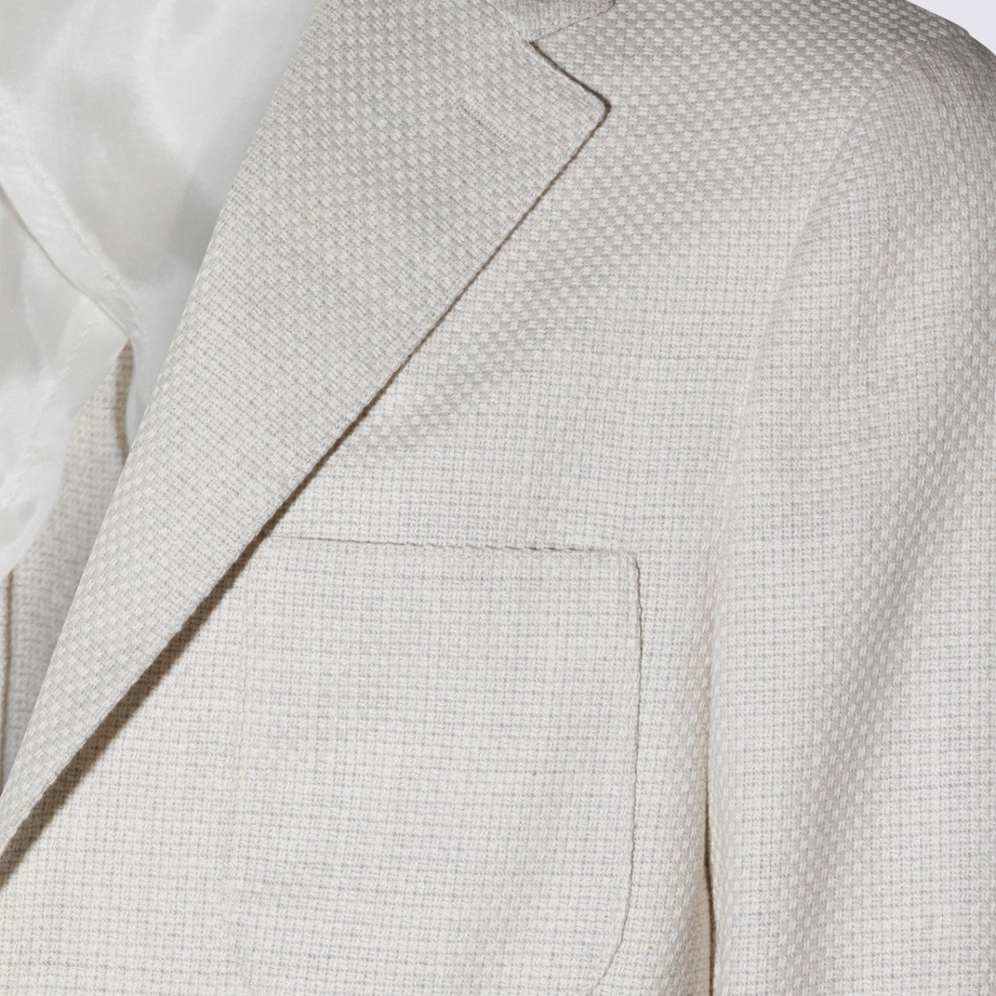 Etro Classic Tailored Beige Blazer With Textured Weave
