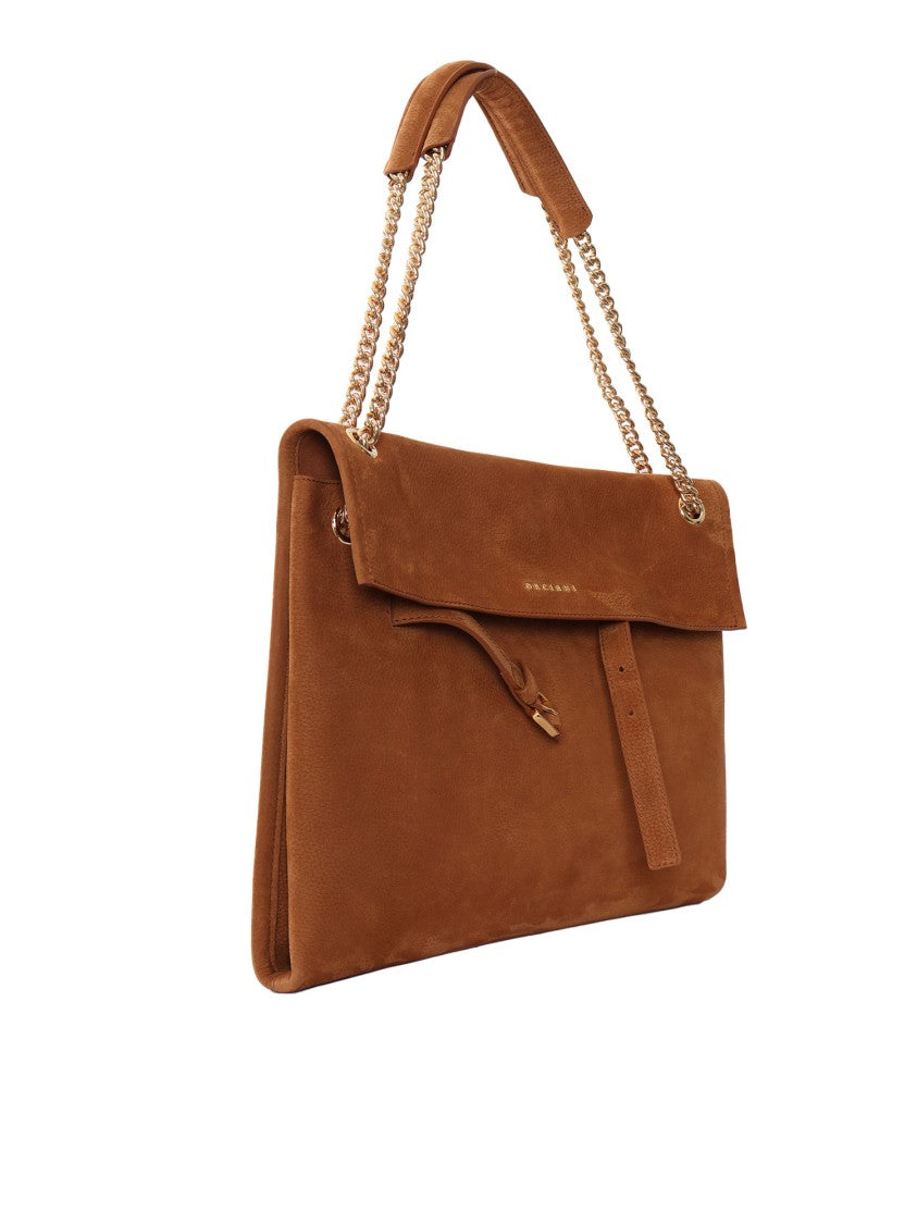Claudio Orciani Midi Sveva Venus Nabucco Nubuck Leather Shoulder Bag
