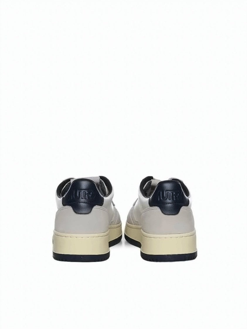Autry Soft Cream Low-Top Sneakers With Contrasting Details