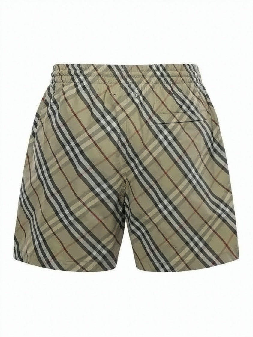 Burberry Classic Check Swim Shorts With Drawstring Waistband
